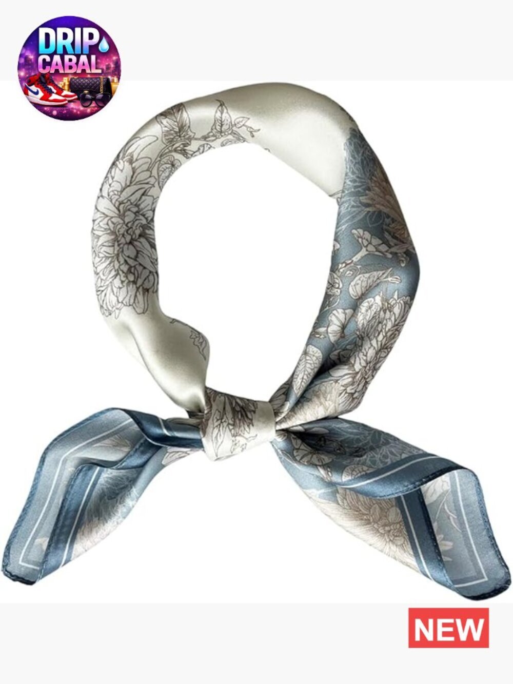 100% Mulberry Silk Square Head Scarf Lightweight 21x21